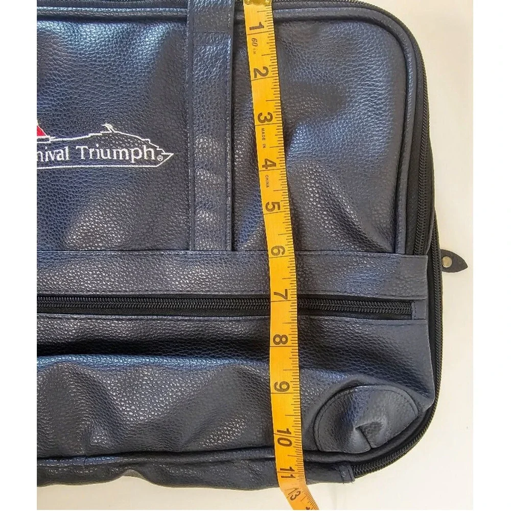 Vintage‎ Carnival Cruise TRIUMPH Inaugural Season 2000 Navy Faux Lthr Laptop Bag